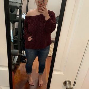 American eagle off shoulder sweater